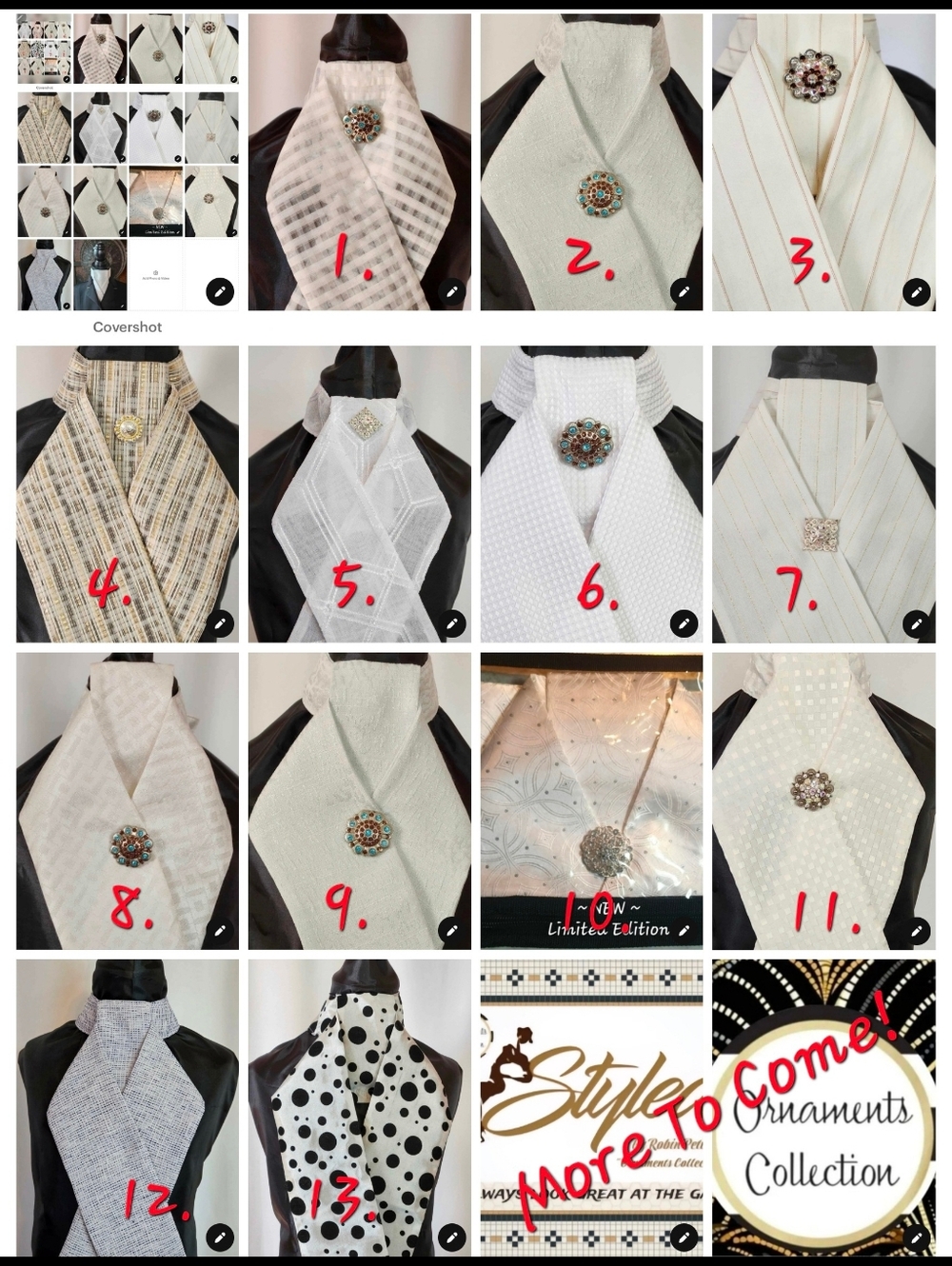 EQUESTRIAN PRE-TIED STOCK TIE - 💥FREE SHIPPING & MAGNETIC PIN CHOICE💥